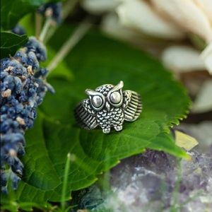 Celtic Owl Sterling Silver Ring